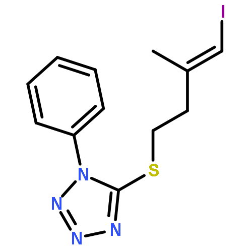 1H-TETRAZOLE, 5-[[(3E)-4-IODO-3-METHYL-3-BUTENYL]THIO]-1-PHENYL-