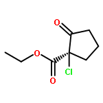 CYCLOPENTANECARBOXYLIC ACID, 1-CHLORO-2-OXO-, ETHYL ESTER, (1R)-