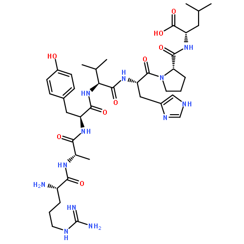 L-LEUCINE, L-ARGINYL-L-ALANYL-L-TYROSYL-L-VALYL-L-HISTIDYL-L-PROLYL-