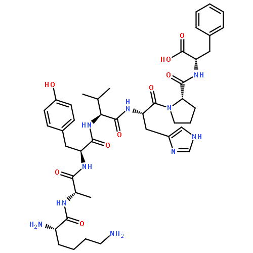 L-PHENYLALANINE, L-LYSYL-L-ALANYL-L-TYROSYL-L-VALYL-L-HISTIDYL-L-PROLYL-