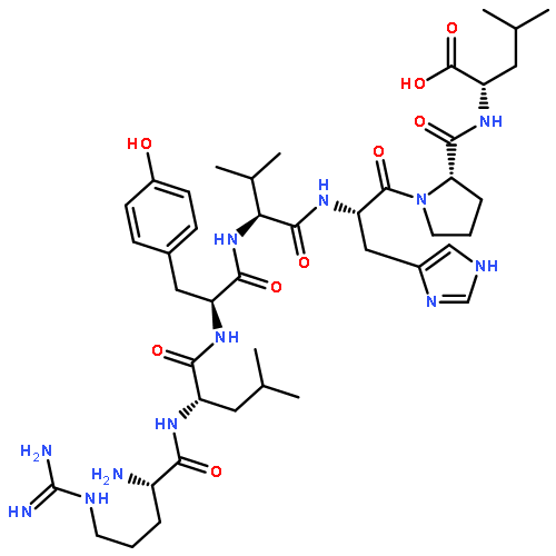 L-LEUCINE, L-ARGINYL-L-LEUCYL-L-TYROSYL-L-VALYL-L-HISTIDYL-L-PROLYL-