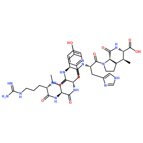 L-ISOLEUCINE, L-ARGINYL-L-ISOLEUCYL-L-TYROSYL-L-LEUCYL-L-HISTIDYL-L-PROLYL-