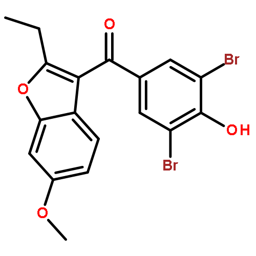 Methanone,(3,5-dibromo-4-hydroxyphenyl)(2-ethyl-6-methoxy-3-benzofuranyl)-