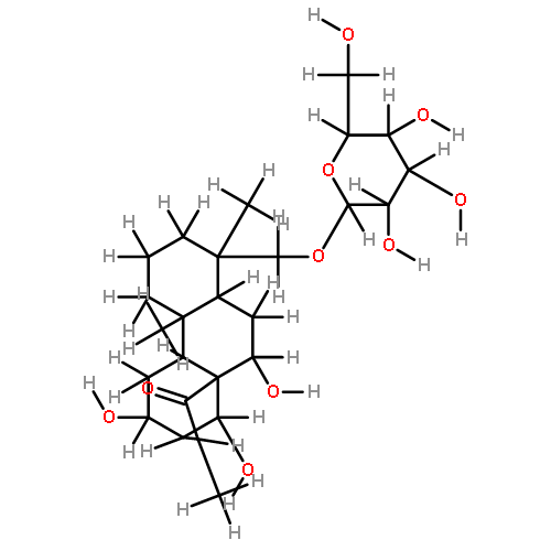 (16R)-methyl-7alpha,12alpha,14beta-trihydroxy-ent-kaur-15-oxo-18-O-beta-D-glucopyranoside