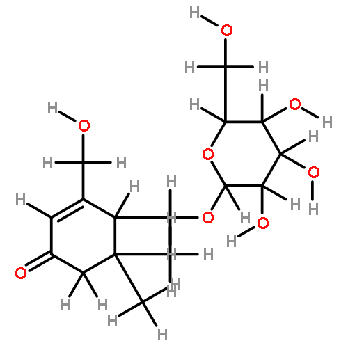 (S)-3-(hydroxymethyl)-5,5-dimethyl-4-[(O-beta-D-glucopyranosyl)methyl]cyclohex-2-enone