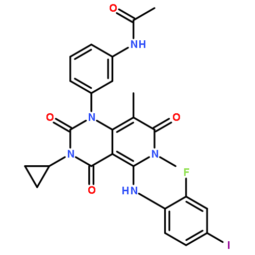 N-[3-[3-Cyclopropyl-5-[(2-fluoro-4-iodophenyl)amino]-3,4,6,7-tetrahydro-6,8-dimethyl-2,4,7-trioxopyrido[4,3-d]pyrimidin-1(2H)-yl]phenyl]acetamide