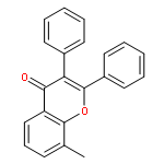 4H-1-Benzopyran-4-one, 8-methyl-2,3-diphenyl-