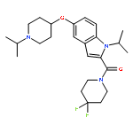 (4,4-Difluoro-1-piperidinyl){1-isopropyl-5-[(1-isopropyl-4-piperi dinyl)oxy]-1H-indol-2-yl}methanone