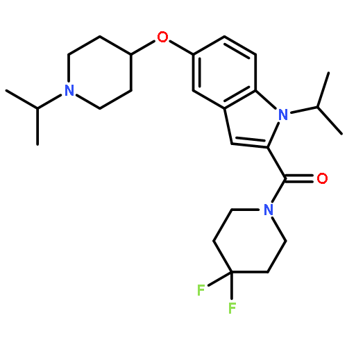 (4,4-Difluoro-1-piperidinyl){1-isopropyl-5-[(1-isopropyl-4-piperi dinyl)oxy]-1H-indol-2-yl}methanone