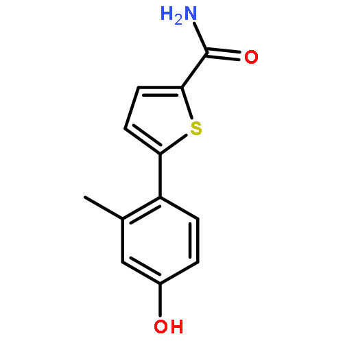 2-Thiophenecarboxamide, 5-(4-hydroxy-2-methylphenyl)-