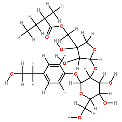 4-(2-hydroxyethyl)phenyl 5-O-((2S)-2-methylbutyryl)-beta-D-apiofuranosyl(1->2)-beta-D-glucopyranoside