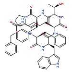 Cyclo[N6-[(phenylmethoxy)carbonyl]-L-lysyl-L-threonyl-L-phenylalanyl-L-pr
olyl-L-phenylalanyl-D-tryptophyl]