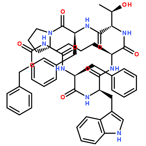 Cyclo[N6-[(phenylmethoxy)carbonyl]-L-lysyl-L-threonyl-L-phenylalanyl-L-pr
olyl-L-phenylalanyl-D-tryptophyl]