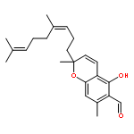 2H-1-Benzopyran-6-carboxaldehyde,2-[(3E)-4,8-dimethyl-3,7-nonadienyl]-5-hydroxy-2,7-dimethyl-