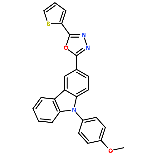 9H-Carbazole,9-(4-methoxyphenyl)-3-[5-(2-thienyl)-1,3,4-oxadiazol-2-yl]-