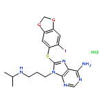 8-(6-iodobenzo[d][1,3]dioxol-5-ylthio)-9-(3-(isopropylamino)propyl)-9H-puri n-6-amine hydrochloride