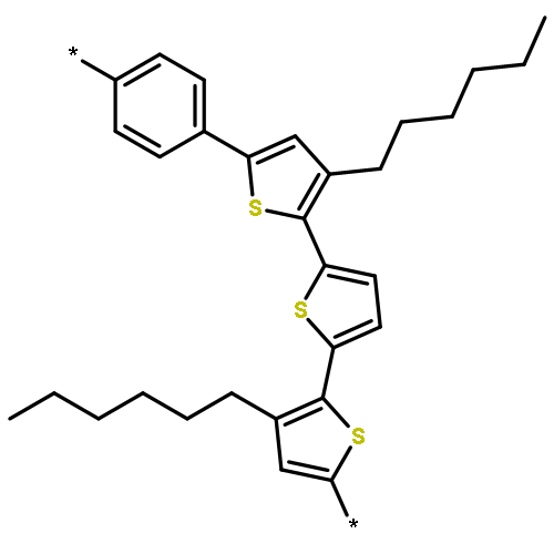 Poly[(3,3''-dihexyl[2,2':5',2''-terthiophene]-5,5''-diyl)-1,4-phenylene]