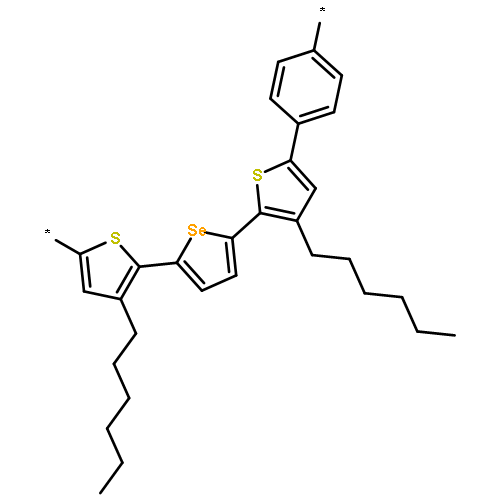 Poly[(4-hexyl-2,5-thiophenediyl)-2,5-selenophenediyl(3-hexyl-2,5-thioph
enediyl)-1,4-phenylene]