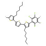 Poly[(3,3''-dihexyl[2,2':5',2''-terthiophene]-5,5''-diyl)(2,3,5,6-tetrafluoro-1,
4-phenylene)]