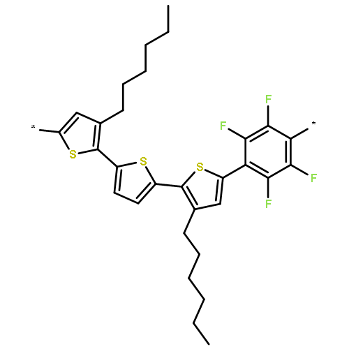 Poly[(3,3''-dihexyl[2,2':5',2''-terthiophene]-5,5''-diyl)(2,3,5,6-tetrafluoro-1,
4-phenylene)]