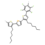 Poly[(4-hexyl-2,5-thiophenediyl)-2,5-selenophenediyl(3-hexyl-2,5-thioph
enediyl)(2,3,5,6-tetrafluoro-1,4-phenylene)]