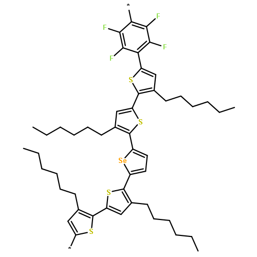 POLY[(3,4'-DIHEXYL[2,2'-BITHIOPHENE]-5,5'-DIYL)-2,5-SELENOPHENEDIYL(3',4-DIHEXYL[2,2'-BITHIOPHENE]-5,5'-DIYL)(2,3,5,6-TETRAFLUORO-1,4-PHENYLENE)]