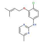 2-Pyrimidinamine,N-[4-chloro-3-[(3-methyl-2-butenyl)oxy]phenyl]-4-methyl-