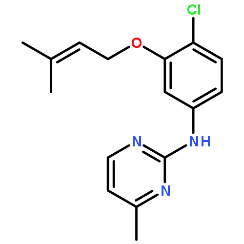 2-Pyrimidinamine,N-[4-chloro-3-[(3-methyl-2-butenyl)oxy]phenyl]-4-methyl-