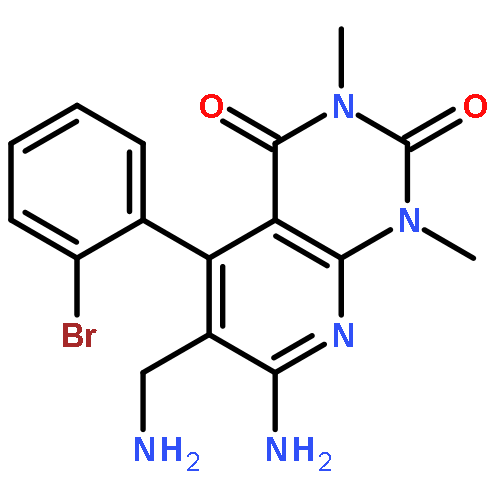 Pyrido[2,3-d]pyrimidine-2,4(1H,3H)-dione,7-amino-6-(aminomethyl)-5-(2-bromophenyl)-1,3-dimethyl-