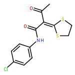 Butanamide, N-(4-chlorophenyl)-2-(1,3-dithiolan-2-ylidene)-3-oxo-