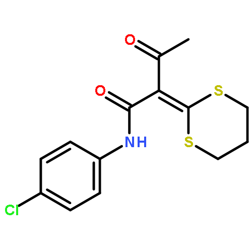 Butanamide, N-(4-chlorophenyl)-2-(1,3-dithian-2-ylidene)-3-oxo-