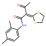 Butanamide, N-(2,4-dimethylphenyl)-2-(1,3-dithiolan-2-ylidene)-3-oxo-