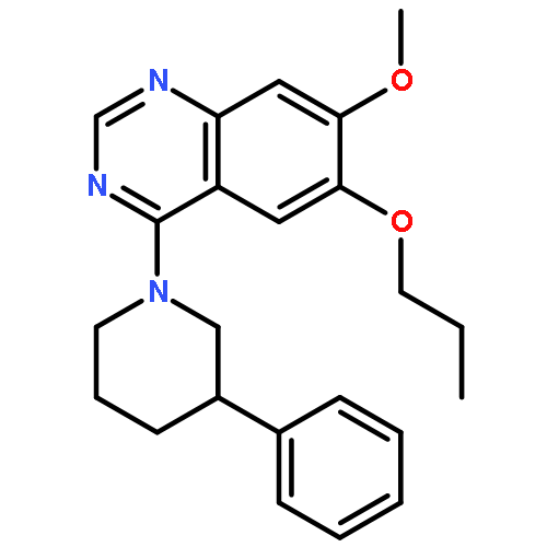 Quinazoline, 7-methoxy-4-(3-phenyl-1-piperidinyl)-6-propoxy-