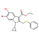 1H-Indole-3-carboxylic acid,6-bromo-1-cyclopropyl-5-hydroxy-2-[(phenylthio)methyl]-, ethyl ester