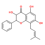 (2R,3R)-3,5,7-trihydroxy-8-(3-methylbut-2-enyl)-2-phenyl-chroman-4-one