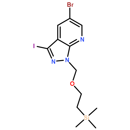 1H-Pyrazolo[3,4-b]pyridine,5-bromo-3-iodo-1-[[2-(trimethylsilyl)ethoxy]methyl]-