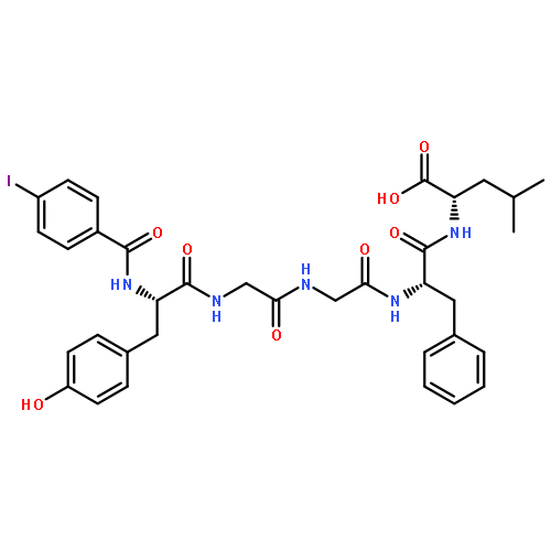 L-LEUCINE, N-(4-IODOBENZOYL)-L-TYROSYLGLYCYLGLYCYL-L-PHENYLALANYL-