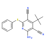 3,5-Pyridinedicarbonitrile, 2-amino-4-(1,1-dimethylethyl)-6-(phenylthio)-