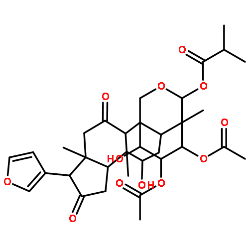 2,3-bis(acetyloxy)-17-(furan-3-yl)-1,7-dihydroxy-4,8,13-trimethyl-11,16-dioxohexadecahydro-4,10-(methanooxymethano)cyclopenta[a]phenanthren-20-yl 2-methylpropanoate