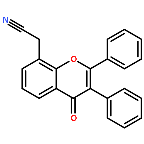 4H-1-Benzopyran-8-acetonitrile, 4-oxo-2,3-diphenyl-