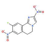 IMIDAZO[2,1-A]ISOQUINOLINE, 9-FLUORO-5,6-DIHYDRO-2,8-DINITRO-