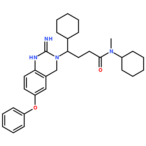 (4S)-4-(2-Amino-6-phenoxy-3(4H)-quinazolinyl)-N,4-dicyclohexyl-N- methylbutanamide