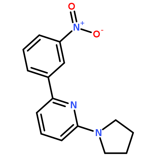 Pyridine, 2-(3-nitrophenyl)-6-(1-pyrrolidinyl)-