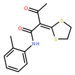 Butanamide, 2-(1,3-dithiolan-2-ylidene)-N-(2-methylphenyl)-3-oxo-