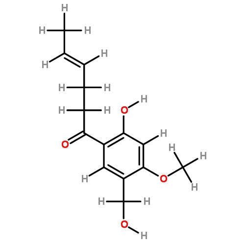 1-(2'-hydroxy-4'-methoxy-5'-hydroxymethylphenyl)-E-4-hexen-1-one