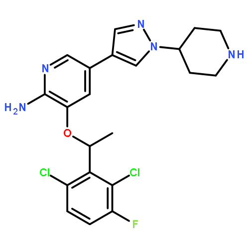 3-(1-(2,6-Dichloro-3-fluorophenyl)ethoxy)-5-(1-(piperidin-4-yl)-1H-pyrazol-4-yl)pyridin-2-amine