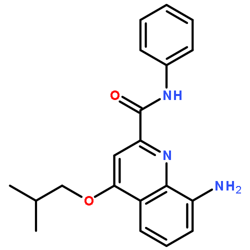 2-Quinolinecarboxamide, 8-amino-4-(2-methylpropoxy)-N-phenyl-