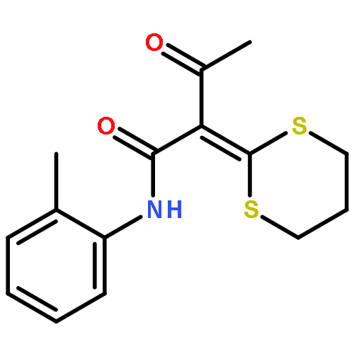 Butanamide, 2-(1,3-dithian-2-ylidene)-N-(2-methylphenyl)-3-oxo-