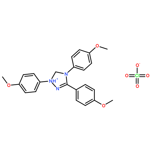 1H-1,2,4-Triazolium, 1,3,4-tris(4-methoxyphenyl)-, perchlorate