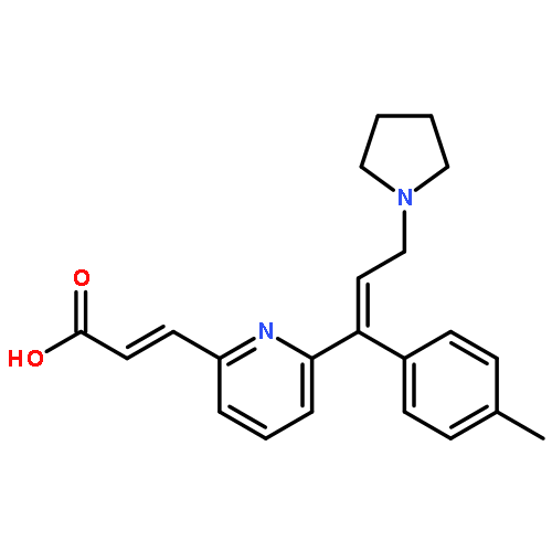 (e)-3-[6-[(e)-1-(4-methylphenyl)-3-pyrrolidin-1-ylprop-1-enyl]pyridin-2-yl]prop-2-enoic Acid